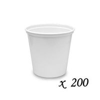 200 Berry Plastics Plastic Stock Portion Cups - White - 2 oz