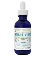 Pure Hemp-Oil and MCT Oil Drops 500mg - Zero THC CBD Cannabidiol - Best Hemp Oil for Anxiety :: Sleep, Inflammation, Back Pain Relief - Bright Vibes Terpene Formula