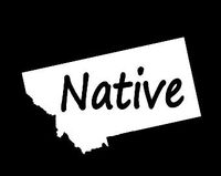 Montana NativeMakarios LLC |Cars Trucks Vans Walls Laptop MKR| White |5.5 x 3.5|MKR363