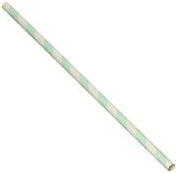 Homeford Firefly Imports Candy Striped Paper Straws, 7-3/4-Inch, 25-Pack, Light Blue, 7-3/4"