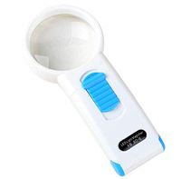 8X Magnifying Glass,Handheld Strong Magnifying Glass with LED Light, Best Size Illuminated Magnifier for Reading,Inspection,Exploring,Hobbies and Currency Detecting