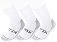 Cushioned Diabetic Socks for Men by Sugar Free Sox - Maximize Circulation & Comfort - Mens Big & Tall Active Fit White Crew Sock Size 13-16