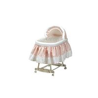 Babydoll Pretty Pique Bassinet Liner and Hood, Pink, 16"x32"