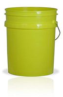 5 Gallon (20L) Plastic Buckets, 3-Pack -Yellow