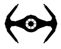 Creative Concepts Ideas Tie Fighter Starwars Jedi CCI Decal Vinyl Sticker|Cars Trucks Vans Walls Laptop|Blackl|5.5 x 4.25 in|CCI2202