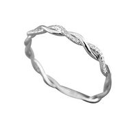 FEISI22 Ring,Twisted Shape Diamond Engagement Ring Stacking Matching Band Anniversary Ring Wedding Band for Women