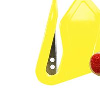 Christmas Wrapping Paper Cutter, Creative Sliding Wrapping Paper Roll Cutter Tool,Gift Wrapping Paper Cutting Tool (Yellow)