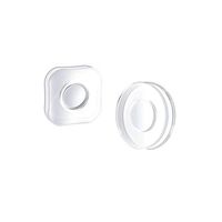 2PC Multifunctional Nano Universal Stickers Seamless Hub Readily Attached (White, Round 5×1.3cm/Square 4.6×1.3cm)