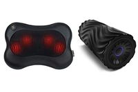 Zyllion Back Massager & Vibrating Foam Roller (Black)