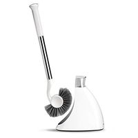 simplehuman Toilet Brush with Caddy, Stainless Steel, White