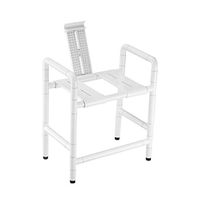 Bath Chair Shower Stool Stainless Steel Bath Stool, Toilet Seat Bathtub Assisted Elderly Bath Chair Disabled Person Bath Seat Anti-Skid, User Weight Up to 400KG Bathroom Wheelchair Aids Adjustable