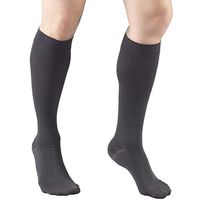 Truform 20-30 mmHg Compression Stockings for Men and Women, Knee High Length, Closed Toe, Charcoal, Small