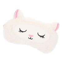 Cute Animal Sleeping Sleep Mask Soft Plush Blindfold Cute Rabbit Panda Koala Eye Cover Eyeshade for Kids Teens Girls Women (Sheep White)
