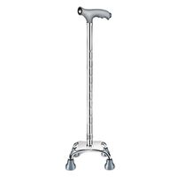 YULAN Four-Legged Walking Aid Cane Aluminum Handle with Light Telescopic Adjustable Anti-Slip Old Cane