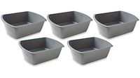Bedside Wash Basin - 8 Quart Gray - Graduated Plastic Wash Basin for Multi Purpose Use (5)