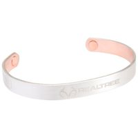 Sabona Men's Realtree Brushed Silver Plated Copper Wristband Silver Large