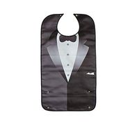 BIHIKI Adult Bib for Eating with Crumb Catcher,Waterproof Clothing Protector,Reusable Adult Aid Apron for Elderly Patient Senior,34"x18"