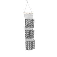 Jishipin Closet Hanging Storage Bag Wall Hanging Storage Bag Waterproof Cotton Fabric Wall Door Organizer Door Closet Organizer or Bedroom, Bathroom (Color : Gray)