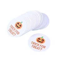 SUPVOX Halloween Gift Tags - 50 Pieces Pumpkin Halloween Favor Tags - Trick or Treat Tags - Halloween Party Tags for Halloween Gifts Candy Bags