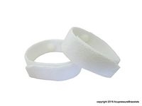 Motion Sickness Wristbands (Plain White) Medium/Average Adult Size