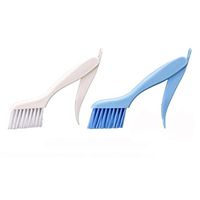 Transer Folding Window Frame Door Slotted Groove Fur Brush With Scraper Cleaning Brush (random color)