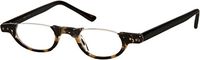 The Hunter Colorful Retro Half Under Frame Rimless Round Vintage Reading Glasses +2.25 Black and Tan Tortoise (Carrying Case Included)