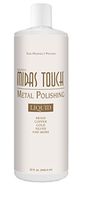 Rolite's Midas Touch Metal Polishing Liquid with Jewelers Rouge for Gold, Brass, Copper, Bronze, Platinum, Pewter, Sterling Silver, 32oz, 1 Pack