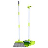 Broom and Dustpan Set, Dustpan with Long Handle Broom Combo Set, Upgraded Lobby Broom & Dustpan Combo, Upright Grips Sweep Set with Broom