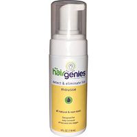 Hair Genies Mousse Detect, Eliminate, Treat Super Lice, All Natural, Chemical Free Anti Lice Prevention and Treatment, Easy Removal of Lice and Nits, Safe for Kids and Family, Peppermint Scented, 4oz