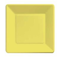 Creative Converting 6.875" Square Paper Luncheon Plates, Mimosa Color, 18-Count Packages (Pack of 5)
