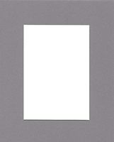 Pack of (2) 24x36 Acid Free White Core Picture Mats Cut for 20x30 Pictures in Ocean Grey