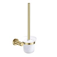 Toilet Brush Holder Bathroom Accessories Set Stainless Steel Gold Bronze Brushed Hanger with Glass Cup MARMOLUX ACC
