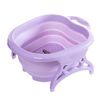 Foot Spa Massager Bath Foldable – Pamper Your Feet with Bubbles and Massaging – All in One Home Salon – Non-Slip Handle Wenniu,Purple