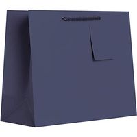 Jillson & Roberts Large Gift Bags, Navy Matte (12 Pieces)
