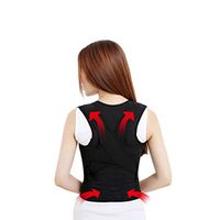 Back correction belt ZHAOSHUNLI Adult Students Hunchback Men and Women Back Correction Clothing Spine Column Bending Children's Hunchback Black (Size : S)