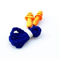 Jenny.Ben Lined Rubber Swimming earplugs Sleep Soundproof Earplugs Waterproof Washable Earplugs Yellow