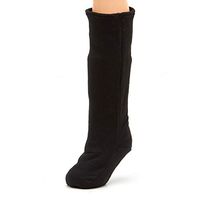 CastCoverz! Fleece Leg Cast Cover - Black - Medium - Below The Knee - Warm, Soft Fabric Cast Cover for Warmth - Made in USA