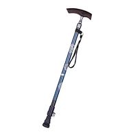 Carbon telescopic adjustable cane Solid wood handle non-slip thickening ultra light cane,Blue