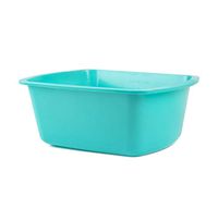 Portable Rectangular Plastic Wash Basin, 6 Quarts with Graduations, Turquoise (Pack of 6)