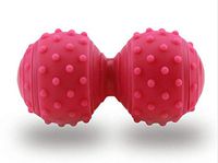 Silicone Peanut Massage Ball Deep Tissue Massage Tool for feet Back Therapy Trigger Point Body Yoga Fitness Myofascial Release Crossfit Tool (Pink)