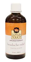 Headache Relief Essential Oil Blend by Lotus Touch, 100 ml Bottle - 100% Pure Therapeutic Grade Essential Oil Blends for Aromatherapy - A Bright, Fresh Aroma Formulated to Relieve Headache Pain