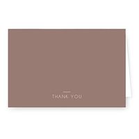 Brown Neutral Design Thank You Card with envelopes - 4" x 6" - Available in 25, 50 and 100 Packs