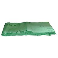16.9" X 17.7" X 0.64 Mil 3 Gallon Green Certified Compostable Plastic Food Scrap Collection Bags (2,000 Bags Packed 100 Bags/Box, 20 Boxes/Case)