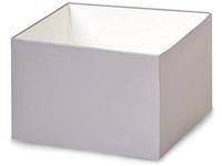 Gift Gourmet Boxes - 6x6x4" Solid Matte Silver Gourmet Box Base - (2 Packs; 25 Per Pack) - WRAPS-GBB06SI