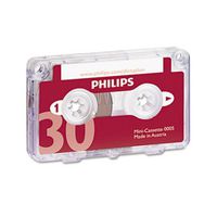 Philipspch Audio & Dictation Mini Cassette, 30 Minutes (15 X 2), 10/Pack