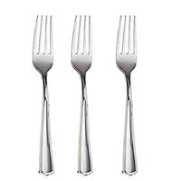 Amscan 439703.18 Premium disposable-forks, One Size, Silver