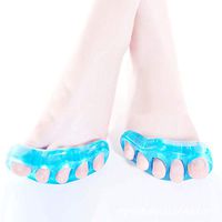 Maskso Ingrown toenail 1 Pair of Silica Gel for Foot Care bunionitis Protector Finger Separator straightening Corrector Hallux valgus Correction (Size : S)