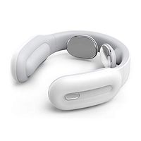 Smart Neck Massager with Heating Function, Wireless Travel Neck Massager,Muscle, Shoulder, Cervical Pain Relief (White)