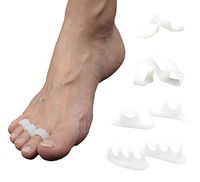 BESTON Footcare 4 Pairs Single & Triple Loop Bunion Toe Spacer Hammer Toe Cushion Hammer Toe Gel Pad & Treatment Set
