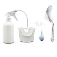 Ear Wax Cleaner Earwax Removal Kit Earwax Cleaning Tool with Basin 5 Tips US (White Bottle)
